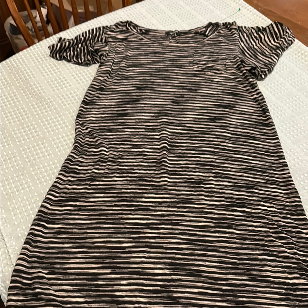 Striped Black and White Dress